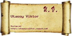 Utassy Viktor névjegykártya