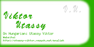 viktor utassy business card